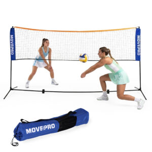 Universalus 305x140 cm 3-in-1 reguliuojamas tinklas badmintonui, tinkliniui ir tenisui su krepšiu, MOVEPRO