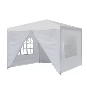 Sodo komercinė pavėsinė-palapinė, 3x3 m, 4 sienos, balta, MultiGarden