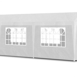Sodo komercinė pavėsinė-palapinė, 3x9 m, 8 sienelės, balta, MultiGarden