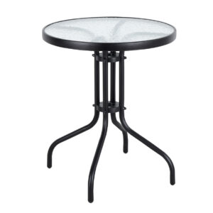 Sodo stalas 60cm grūdinto stiklo stalas sodui terasai balkonui MultiGarden
