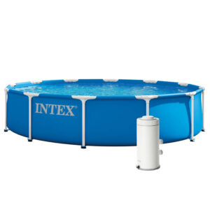 Karkasinis sodo baseinas apvalus 366x76 cm su siurbliu, INTEX 28212ND
