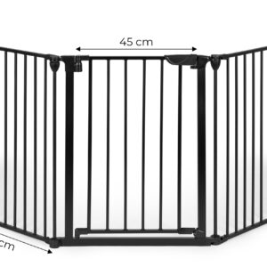 Apsauginiai varteliai vaikams ir naminiams gyvūnams, 5 segmentai, 60 cm, metaliniai, juodi, ECOTOYS - Image 10