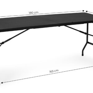 Keteringo stalas 180 cm, sulankstomas į lagaminą, juodas, MulitGarden - Image 10