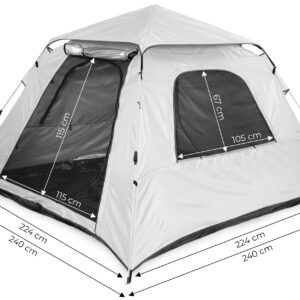 Iššokanti kempingo palapinė 4 asmenims Igloo 1500 mm vandeniui atspari MultiGarden - Image 10