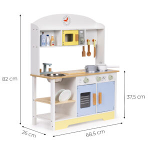 Vaikiška virtuvėlė, orkaitė, skalbimo mašina, mikrobangų krosnelė, 12 priedų ECOTOYS - Image 10