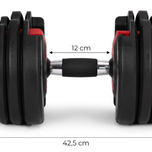Reguliuojamas ketaus hantelis su stovu 2.5-24 kg, MOVEPRO - Image 10