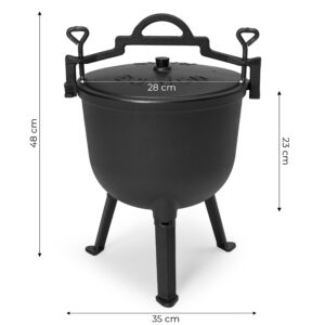 Ketaus emaliuotas katilas 10L pastatomas medžioklės puodas laužavietės grilis MultiGarden - Image 10