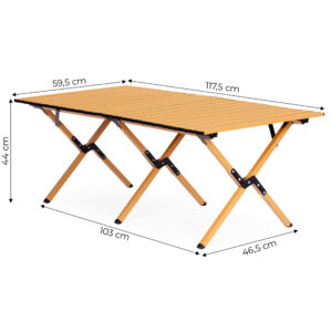 Sulankstomas stovyklavimo stalas 120x60 cm su nešiojimo krepšiu, MultiGarden - Image 10