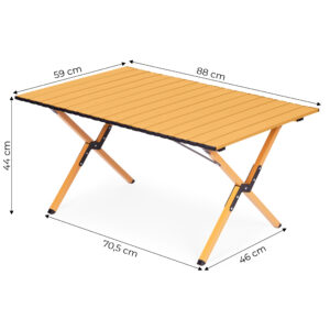Sulankstomas kempingo stalas 90x60 cm su nešiojimo krepšiu, MultiGarden - Image 10