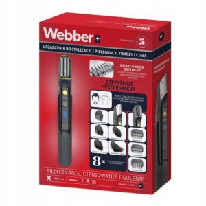 Vyrų 8-in-1 belaidis barzdos ir kūno plaukų kirptuvas – Webber BG-600 - Image 10