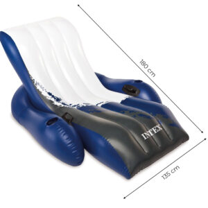 Pripučiamas vandens paplūdimio krėslas-čiužinys 2in1 180x135cm INTEX 58868EU - Image 10