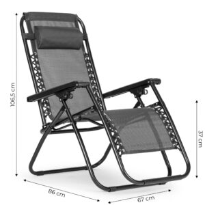 Sodo fotelis su reguliuojamu atlošu – pilkas ZERO GRAVITY, MultiGarden - Image 10