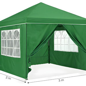 Sodo paviljono palapinė 3x3 m, surenkama su 4 šoninėmis sienelėmis, žalia, MultiGarden - Image 10