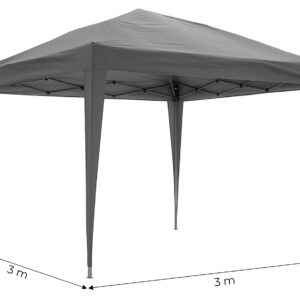 Sodo paviljono palapinė 3x3 m, surenkama stoginė sodui ar terasai, pilka, MultiGarden - Image 10