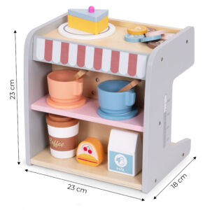 Medinis kavos aparatas vaikams 2-in-1 parduotuvės baristos rinkinys 26 priedai, ECOTOYS - Image 10