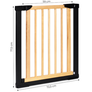 Apsauginiai varteliai, 74-80 cm, laiptams ir durims, metalas ir medis, ECOTOYS - Image 10