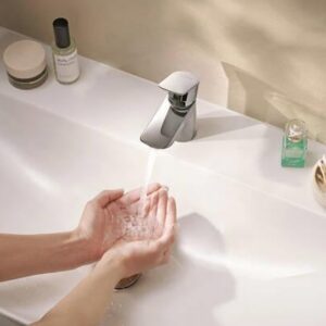 Praustuvo maišytuvas Hansgrohe Neovis 70 su vožtuvu, chromas - Image 3