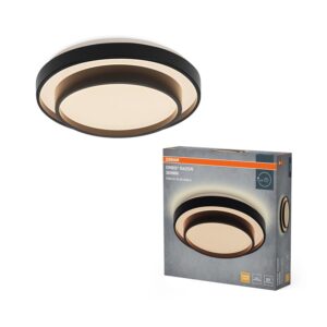 Šviestuvas lubų Osram, LED, 24W, 3000K, 1450lm, Ø385, juoda - Image 2
