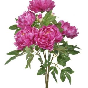 Dirbtinių bijūnų puokštė, 50cm