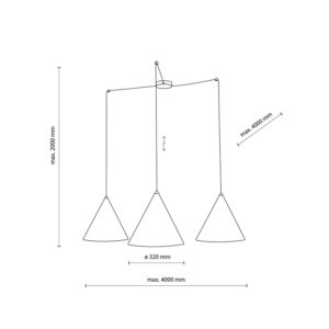 Šviestuvas kabinamas TK Lighting Cono 6629, 45 W, E27 - Image 3