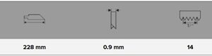 Tiesinio pjūklo geležtės Bahco 14TPI 228x0.9mm, 2 vnt. - Image 2