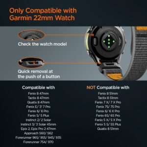 Spigen AthLex Air Garmin QuickFit 22 mm aktyvus juodos spalvos/oranžinės spalvos - Image 10