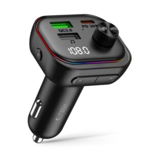 Tech-Protect CC07 3 PRIEVADŲ AUTOMOBILINIS ĮKROVIKLIS PD 54W + FM SIŲSTUVAS BLUETOOTH JUODAS - Image 2