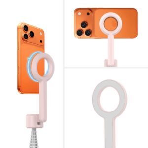 TECH-PROTECT L10S MAGSAFE BLUETOOTH ASMENUKIŲ LAZDOS TRIKOJIS ROŽINIS/PILKAS - Image 8