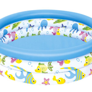 Bestway pripučiamas vaikiškas baseinas 102cm FISH – jūrinė grafika 51008 - Image 3