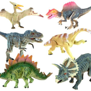 Dažytų dinozaurų figūrėlių rinkinys DINOSAURS įvairūs 6 vnt. ZA2051 - Image 2
