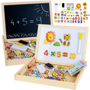 Medinė magnetinė kreidinė lenta + akc TA0072