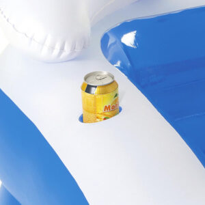 Bestway pripučiamas baseinas – su atlošu ir puodelių laikikliu 213x206x69cm 54153 - Image 4