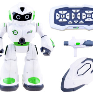 Nuotoliniu būdu valdomas šokantis ROBOTAS, mokantis anglų kalbos, su šviesos ir garso efektais RC0447 - Image 6
