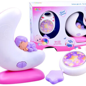 Mobilioji muzikos dėžutė 2in1 su „Bluetooth“ rinkiniu – naktinė lemputė lovytei ZA2645