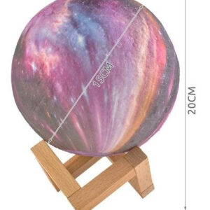 Naktinė lempa mėnulis 15cm 16 spalvų - Image 3