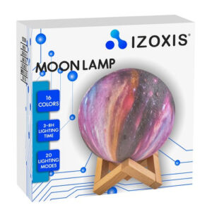 Naktinė lempa mėnulis 15cm 16 spalvų - Image 2