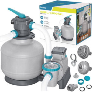 Bestway efektyvus smėlio filtras baseinui su jungtimis + žarnos 11355 l/val. 58486