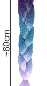 Sintetinės plaukų pynės ombre blue/fio W10342 - Image 3