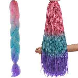 Sintetinės plaukų ombre pynės rožinės/ni/f W10341