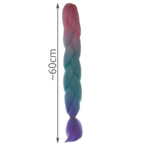 Sintetinės plaukų ombre pynės rožinės/ni/f W10341 - Image 2