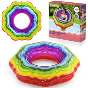 Bestway pripučiamas plaukimo ratas COLORFUL JELLY 115cm 36163