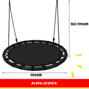 Sūpynės gandralizdžiui, 100 cm, juodos - Image 2