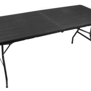 Sulankstomas sodo stalas, juodas, 180 cm - Image 4