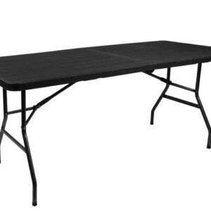 Sulankstomas sodo stalas, juodas, 180 cm - Image 5