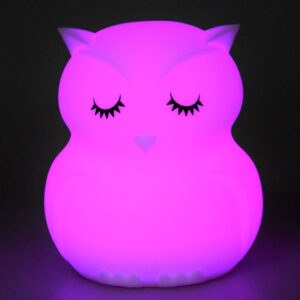 Pelėdos formos silikoninė LED naktinė lempa + ZA3295 nuotolinio valdymo pultas - Image 7