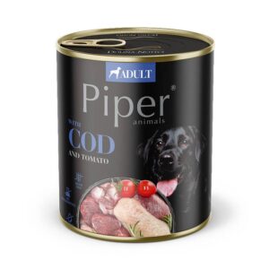 DOLINA NOTECI Piper Animals with cod and tomato - drėgnas ėdalas šunims - 800g
