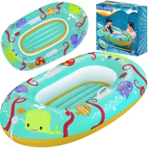 PPripučiama vaikiška valtis Bestway Fish 34009, 119 x 79 cm, mėlyna