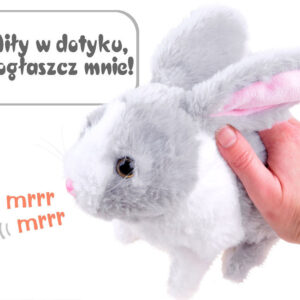 Interaktyvus gyvūnas traškantis šokinėjantis zuikis + morka ZA2685 - Image 3