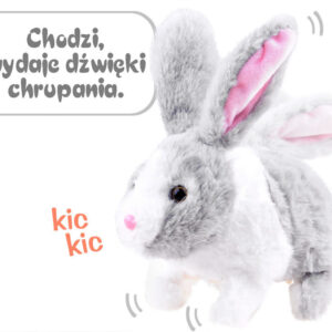 Interaktyvus gyvūnas traškantis šokinėjantis zuikis + morka ZA2685 - Image 4