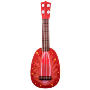 Vaikiška vaisių gitara 37 cm IN0033 – Braškės formos ukulelė - Image 3